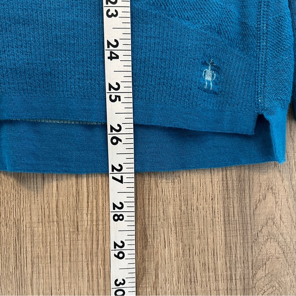 Smartwool Top Size Medium Intraknit 200 Crew Wool Blend Base Layer Floral Blue - Picture 10 of 10